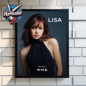 Lisa Blackpink x Louis Vuitton Welcome To WME Wearelloud Poster Home Decor Canvas