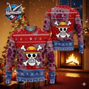 Luffy Dressrosa Arc One Piece Ugly Christmas Sweater