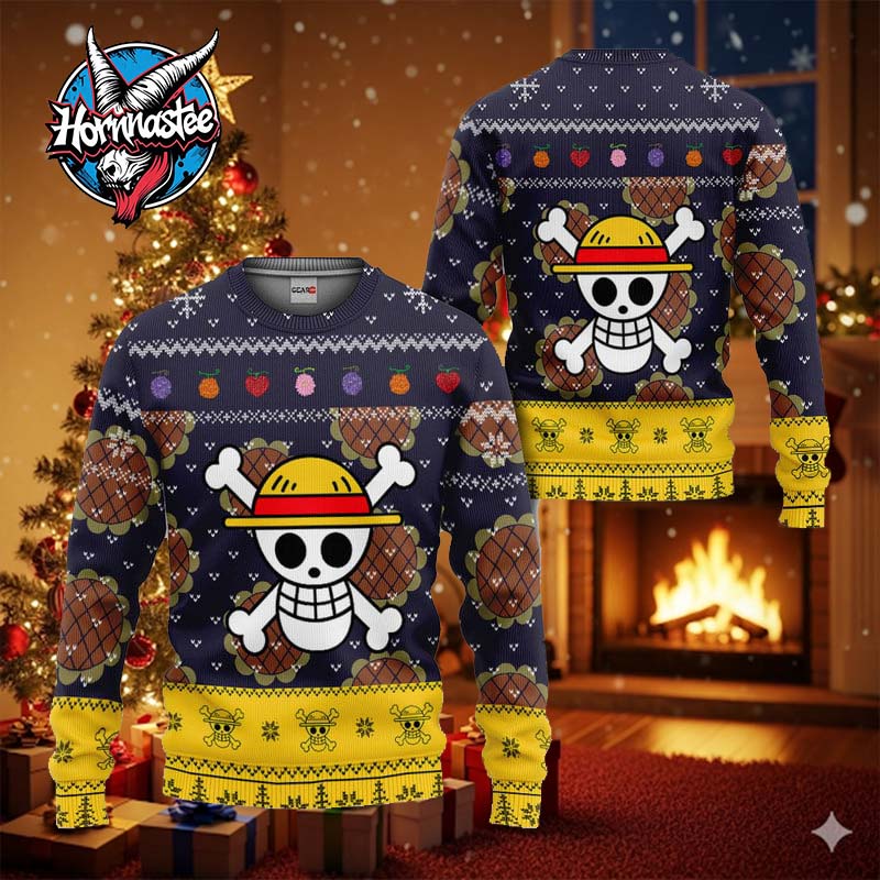 Luffy Wano Arc One Piece Ugly Christmas Sweater Luffy Wano Arc One Piece Ugly Christmas Sweater