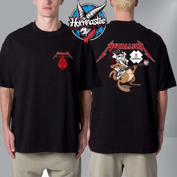 Metallica x Lifeblood M72 World Tour In Australia Metallica Gives Back Unisex T Shirt Two Sided