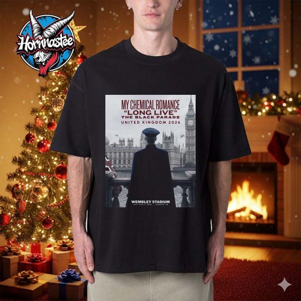 My Chemical Romance Long Live The Black Parade United Kingdom 2026 At Wembley Stadium On July 10-11 2026 London UK Unisex T Shirt