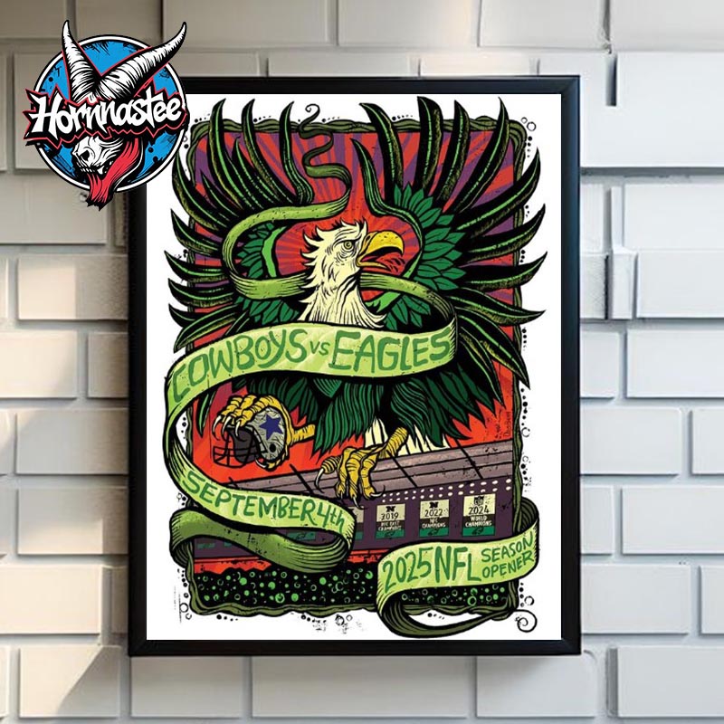 NFL Dallas Cowboys vs Philadelphia Eagles 2025 NFL Season Opener On September 4 2025 Poster Home Decor Canvas NFL Dallas Cowboys vs Philadelphia Eagles 2025 NFL Season Opener On September 4 2025 Poster Home Decor Canvas
