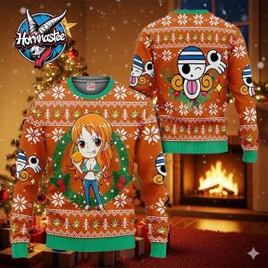 Nami Anime Xmas One Piece Ugly Christmas Sweater