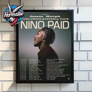Nino Paid Worldwide Hysteria Tour 2025 Schedule Tour Dates Poster Home Decor Canvas