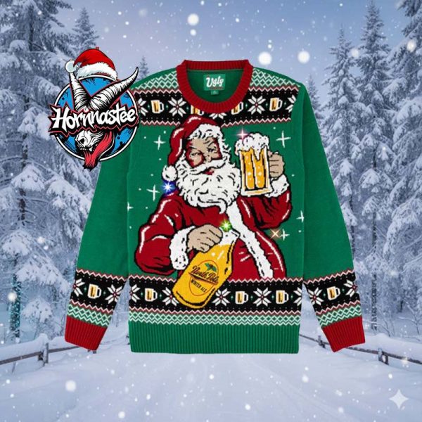 North Pole Ale LED Light Up Ugly Christmas Sweater