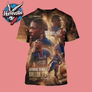 Ousmane Dembele PSG Win Ballon D’or 2025 Title All Over Print Shirt