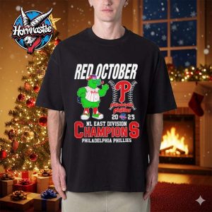 Philadelphia Phillies National League East Division Champions 2025 Red October Mascot Unisex T Shirt