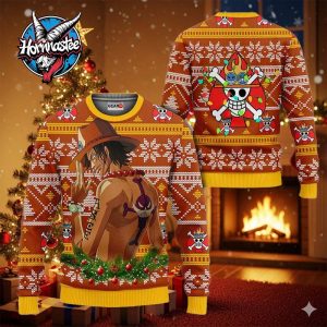 Portgas Ace Anime Xmas Gifts One Piece Ugly Christmas Sweater