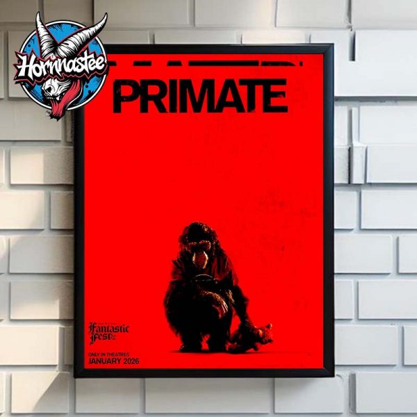 Primate Movie First Poster Movie In Theaters On January 2026 Poster Home Decor Canvas