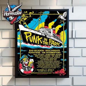 Punk In The Park San Pedro Poster Show At Berth 46 On October 4 5 2025 Full Line Up Poster Home Decor Canvas