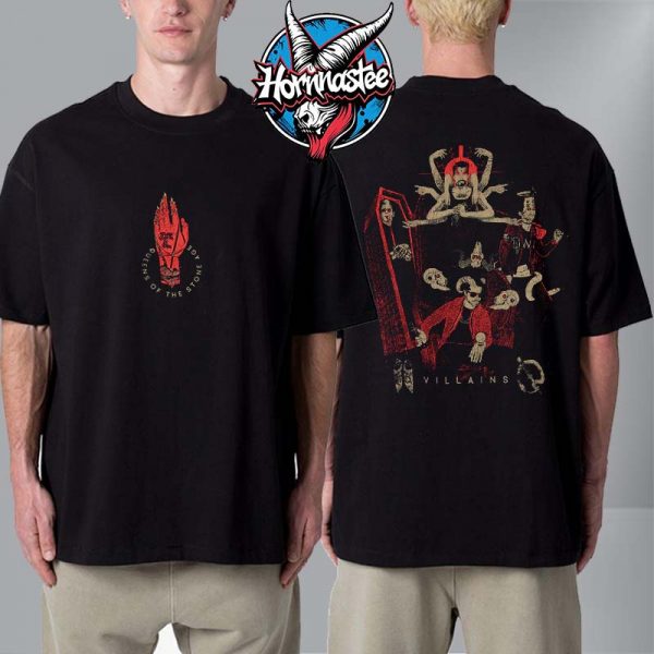 Queen Of The Stone Age Villains Crewneck Unisex T Shirt Two Sided