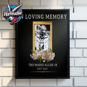 RIP Tro Mario Allen Jr In Loving Memory 2007 2025 Poster Home Decor Canvas