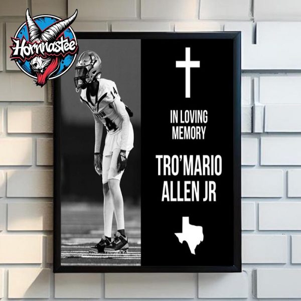 RIP Tro Mario Allen Jr In Loving Memory Poster Home Decor Canvas