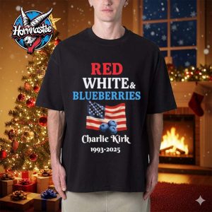 Red White And Blueberries Patriotic Charlie Kirk 1993 – 2025 American Flag Unisex T Shirt