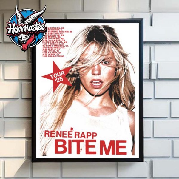 Renee Rapp Bite Me Tour 25 Poster Home Decor Canvas