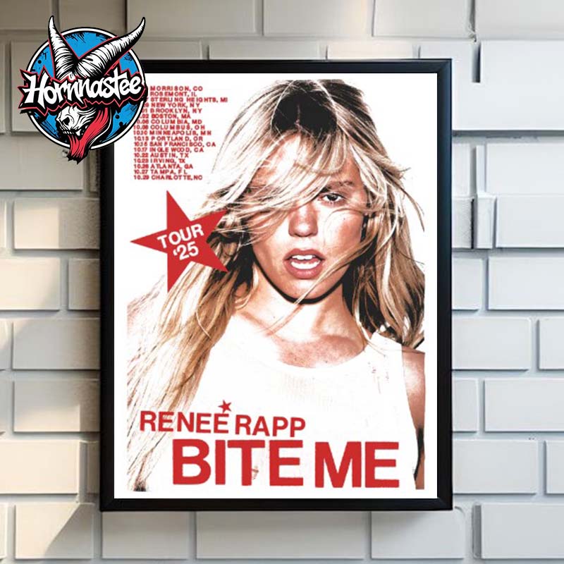 Renee Rapp Bite Me Tour 25 Poster Home Decor Canvas Renee Rapp Bite Me Tour 25 Poster Home Decor Canvas