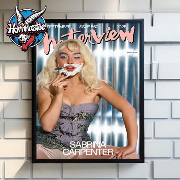 Sabrina Carpenter On The Cover For Interview Magazine Issue 562 On September 2025 Poster Home Decor Canvas