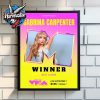 Lady Gaga Artis Of The Year Video Music Arwards MTV 2025 Poster Home Decor Canvas