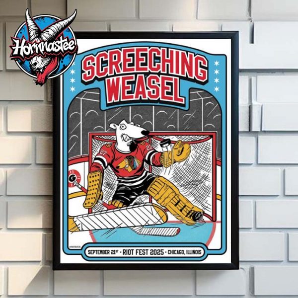 Screeching Weasel Venue Poster At Riot Fest 2025 On September 21 2025 In Chicago Illinois Poster Home Decor Canvas