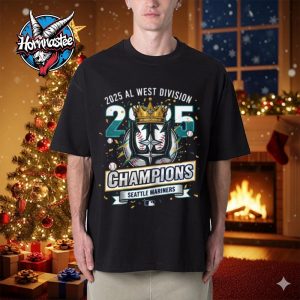 Seattle Mariners MLB 2025 AL West Division Champions King Crown Unisex T Shirt
