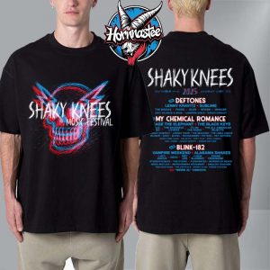 Shaky Knees Festival Shockwave Skull Lineup Tee September 19 21 2025 In Piedmont Park Atlanta Unisex T Shirt Two Sided