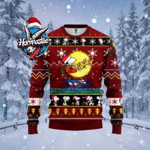 Snoopy Moon Christmas For Unisex Ugly Christmas Sweater