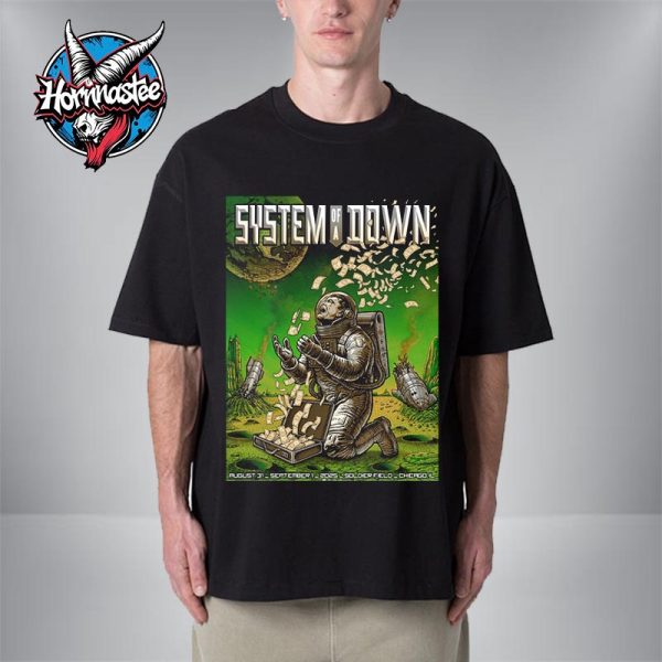 System Of A Down Event Poster At Soldier Field On September 1 2025 In Chicago IL Unisex T Shirt