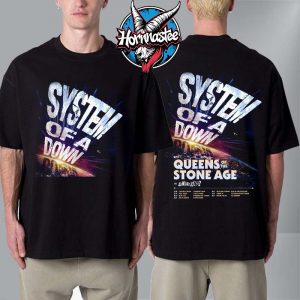 System Of A Down UK Europe Summer 2026 Tour Schedule Featuring Queen Of The Stone Age And Acid Bath Unisex T Shirt Two Sided