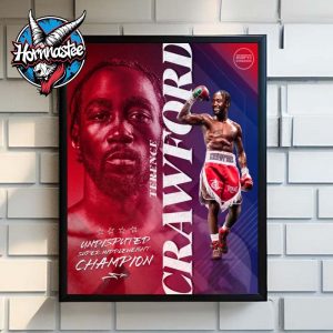 Terence Crawford Undisputed Super Middleweight Champion 2025 Poster Home Decor Canvas