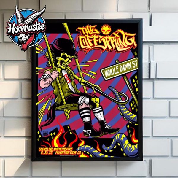 The Offspring Event Poster At Shoreline Amphitheatre On August 30 2025 In Mountain View CA Poster Home Decor Canvas