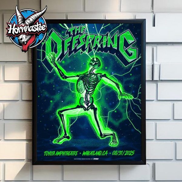 The Offspring Venue Poster At Toyota Amphitheatre On August 31 2025 In Wheatland California Poster Home Decor Canvas