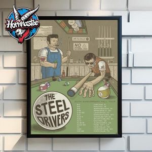 The Steel Drivers 20th Anniversary Fall Tour Poster Schedule Tour Dates Poster Home Decor Canvas