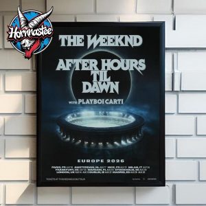 The Weekend After Hours Til Dawn Europe 2026 Featuring Playboi Carti Poster Home Decor Canvas