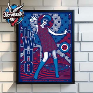 The Who Mountain View Concert Poster At Shoreline Amphitheatre On September 21 2025 California Poster Home Decor Canvas