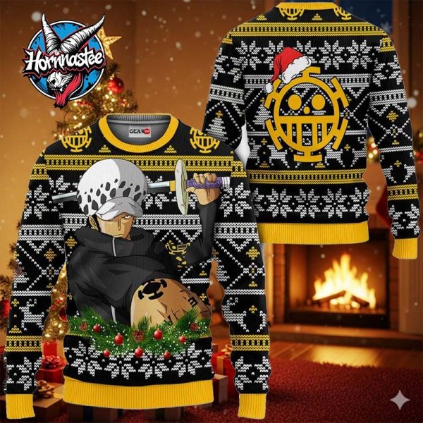 Trafalgar Law Anime Xmas Gifts One Piece Ugly Christmas Sweater