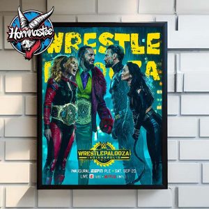 WrestlePalooza Indianapolis CM Punk And AJ Lee vs Seth Rollins and Becky Lynch On September 20 2025 Poster Home Decor Canvas