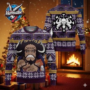 Yonko Kaido Anime Xmas Gifts One Piece Ugly Christmas Sweater