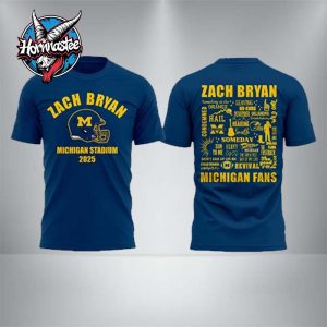 Zach Bryan The Quittin Time Tour 2025 At Michigan Stadium On September 27 2025 Unisex T Shirt
