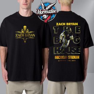 Zach Bryan x Michigan Wolverines The Big House Pose At Michigan Stadium In Ann Arbor On September 27 2025 Unisex T Shirt Two Sided