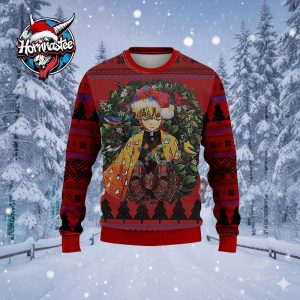 Zennitsu Demon Slayer Kimetsu no Yaiba Ugly Christmas Sweater Thanksgiving Gift Ugly Sweater