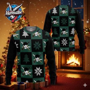 Zoro Roronoa Symbol One Piece Ugly Christmas Sweater