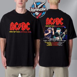 ACDC PWR Up Tour Australia 2025 Cities Dates Schedule Unisex T Shirt Two Sided ACDC PWR Up Tour Australia 2025 Cities Dates Schedule Unisex T Shirt Two Sided