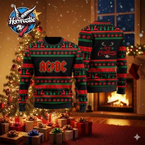 ACDC Rock Band Ugly Christmas Sweater Custom Sweatshirt Funny Ugly Sweater