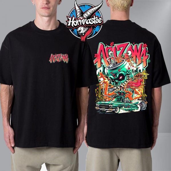 AriZona Iced Tea Evil Green Tea Unisex T Shirt Two Sided