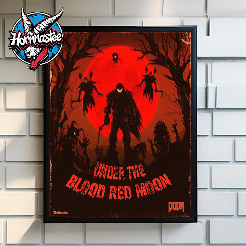 Bethesda Softworks Undder The Blood Red Moon Poster Canvas Decor Bethesda Softworks Undder The Blood Red Moon Poster Canvas Decor