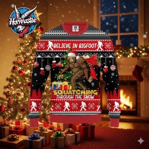 Bigfoot Ugly Christmas Sweater Amazing Gift Idea Funny Ugly Sweater