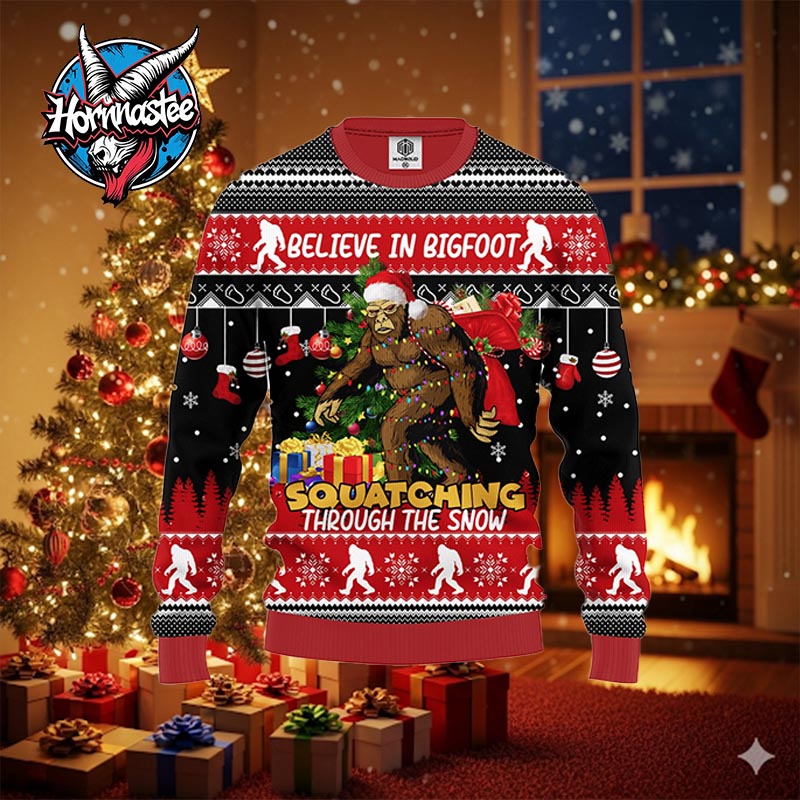 Bigfoot Ugly Christmas Sweater Amazing Gift Idea Funny Ugly Sweater Bigfoot Ugly Christmas Sweater Amazing Gift Idea Funny Ugly Sweater