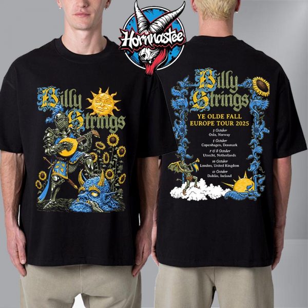 Billy Strings Europe Fall Tour 2025 Schedule Unisex T Shirt Two Sided