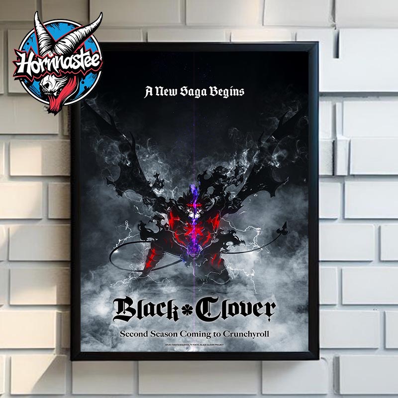 Black Clover Season 2 A New Saga Begins Coming To Crunchyroll Poster Canvas Decor Black Clover Season 2 A New Saga Begins Coming To Crunchyroll Poster Canvas Decor