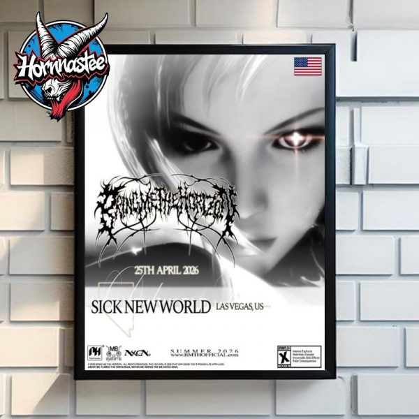 Bring Me The Horizon Event Poster At Sick New World On April 25 2026 Las Vegas US Poster Canvas Decor